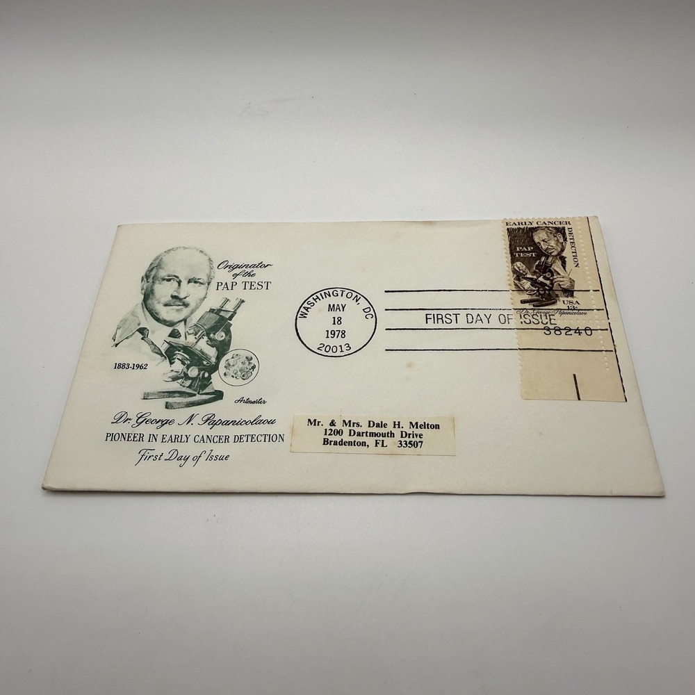 1978 Dr George N Papanicolaou First Day Cover Artmaster Early Cancer Detection